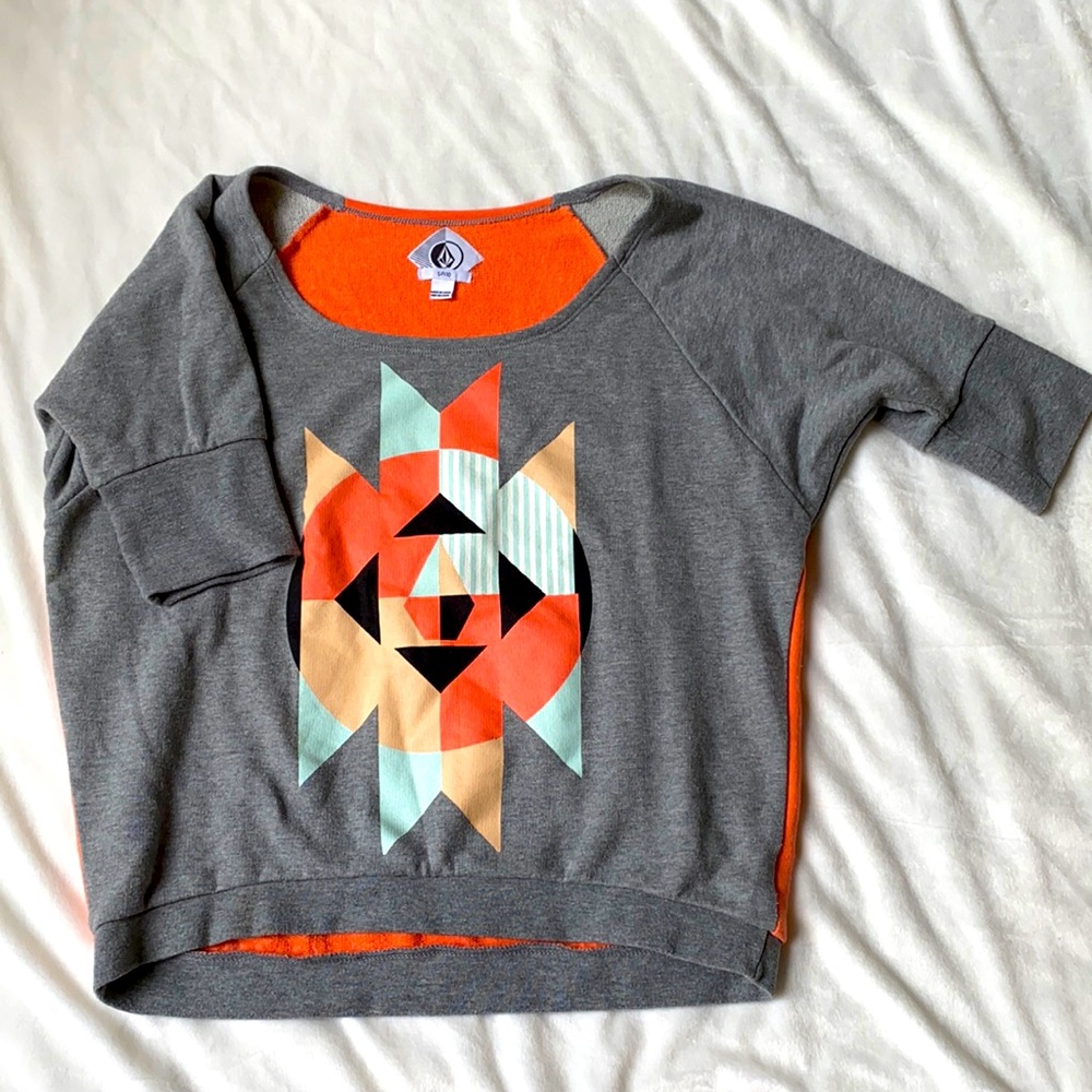 Volcom shirt sleeve graphic sweatshirt